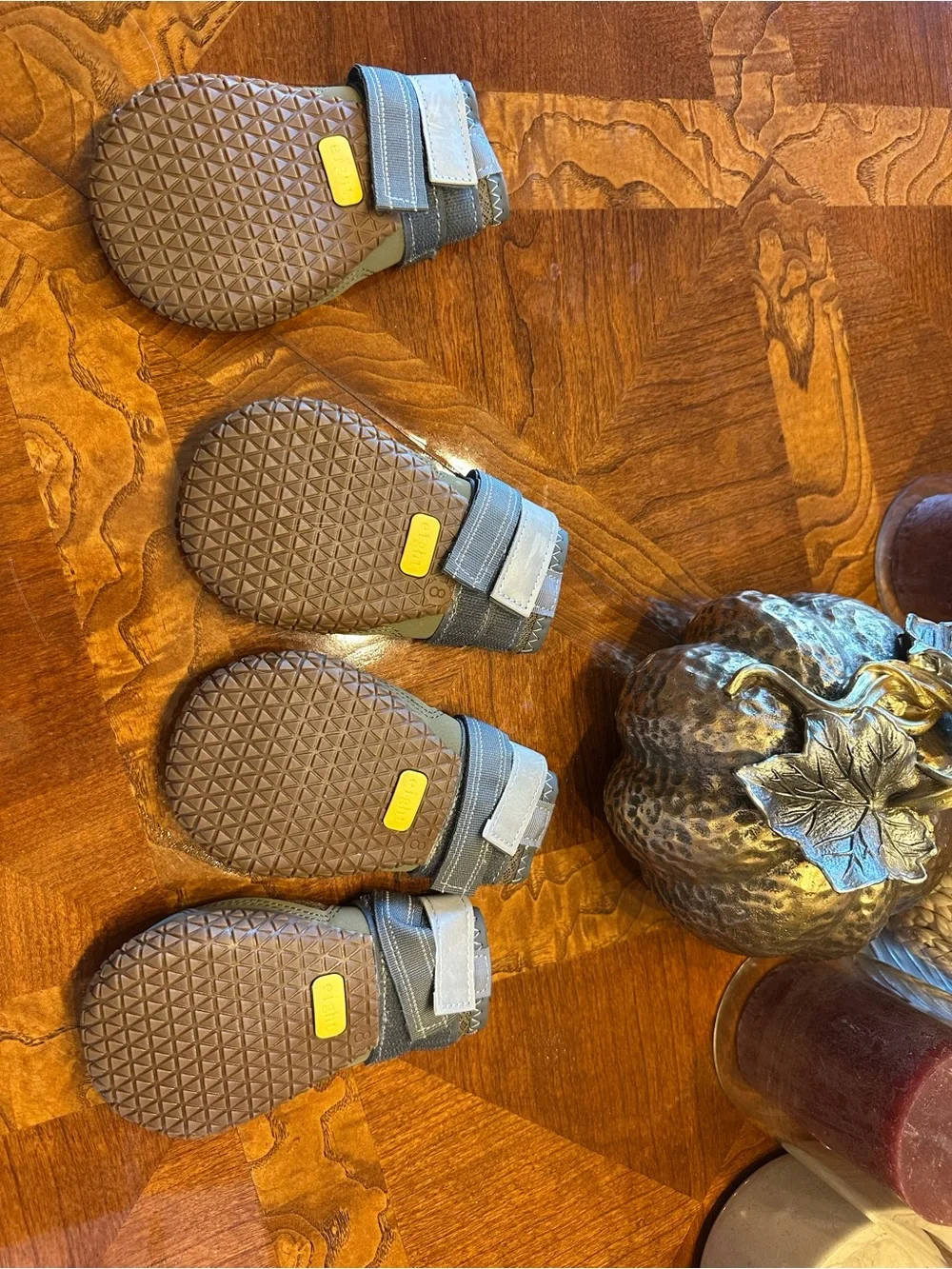 Gray & Green Dog Shoes - Breathable Non-Slip Paw Protectors
